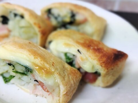 キャンプに!簡単❦ポテトサラダの焼きぎつね